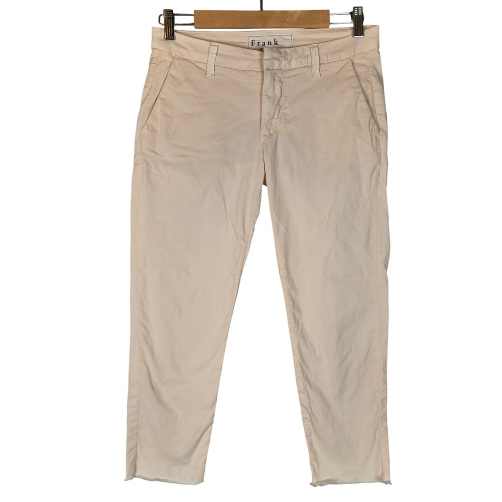 Frank & Eileen Wicklow Pants Size 4 Pale Pink Cotton Twill Cropped Chino